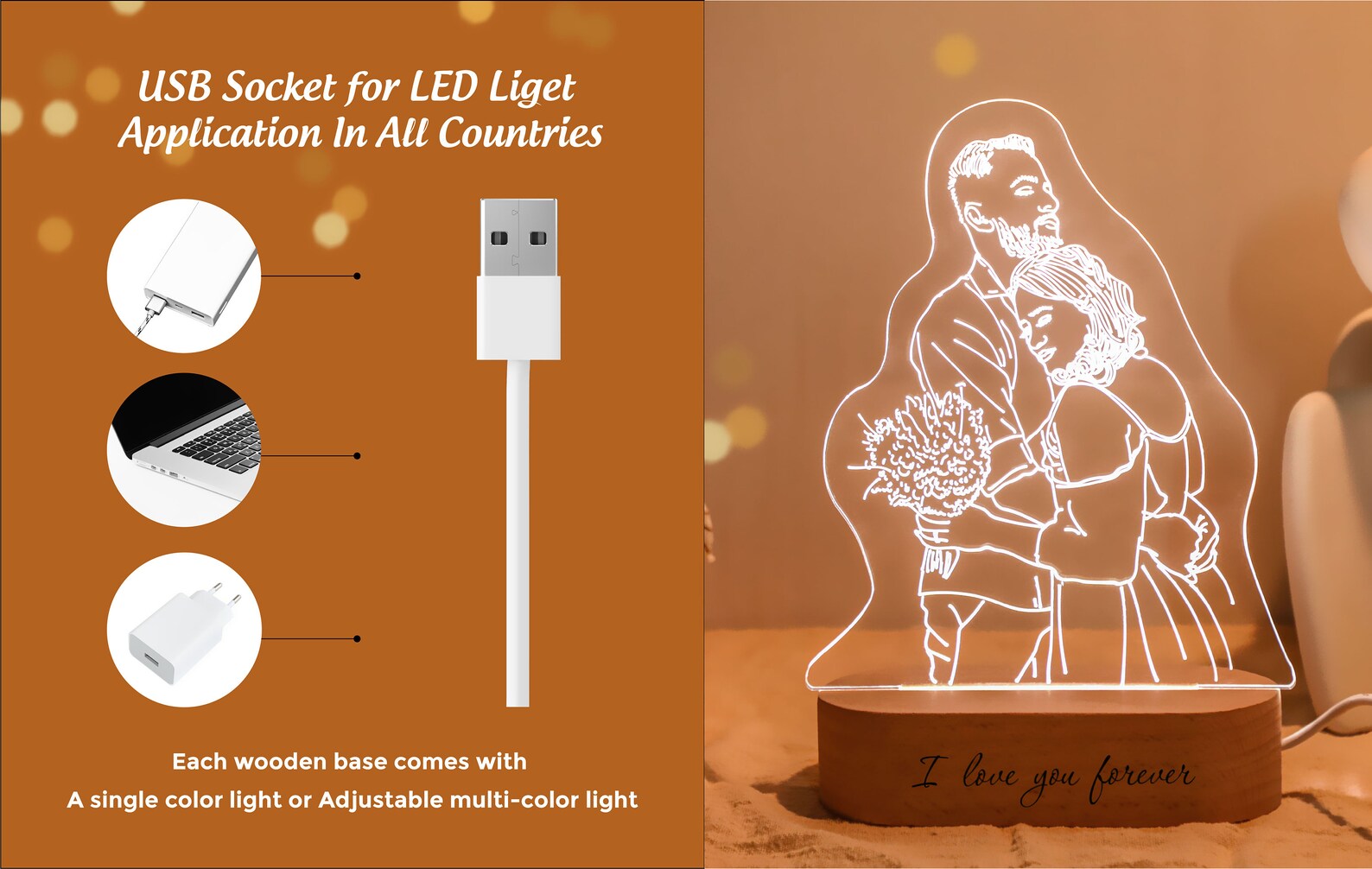 iMPACTGift 3D Engraved Acrylic LED lamp for Her/Him Gifts anniversary  Valentines Birthday Table Lamp Price in India - Buy iMPACTGift 3D Engraved  Acrylic LED lamp for Her/Him Gifts anniversary Valentines Birthday Table